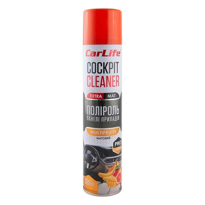Поліроль CarLife Cockpit Cleaner EXTRA MAT Мультифрукт 320 мл (CF345)
