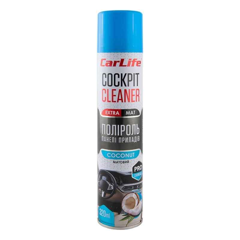 Поліроль CarLife Cockpit Cleaner EXTRA MAT Кокос 320 мл (CF347)