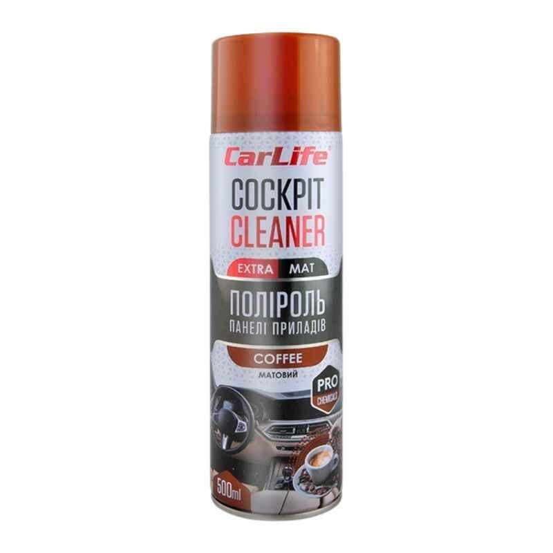 Поліроль CarLife Cockpit Cleaner EXTRA MAT Кава 500 мл (CF526)