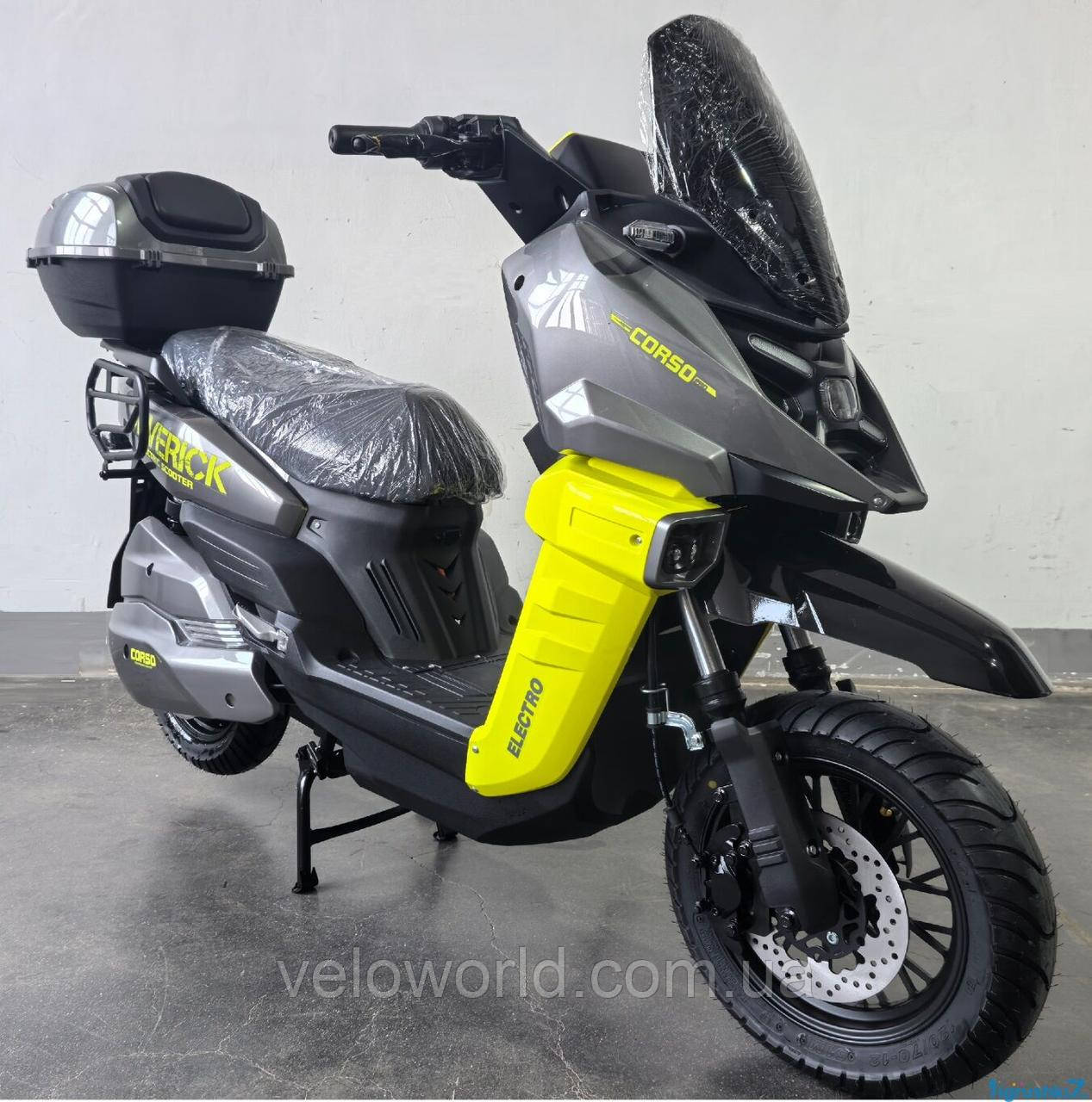 Електричний мопед Corso Maverick MR-970882 (1) +1 ЯЩИК АКУМ., двигун 2000W, акумулятор 72V/38Ah, в коробці