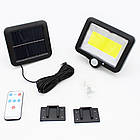 Вуличний LED світильник-ліхтар на сонячній батареї + пульт, SL-F100 / Прожектор настінний, фото 10