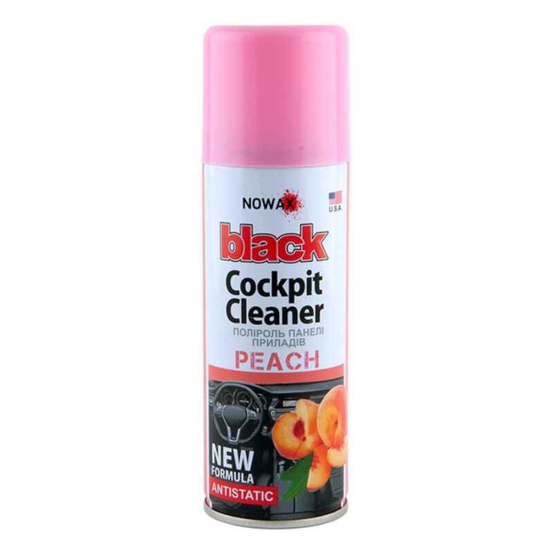 Поліроль для салону автомобіля Nowax Black Cockpit Cleaner Peach 200 мл для пластику (NX00206)