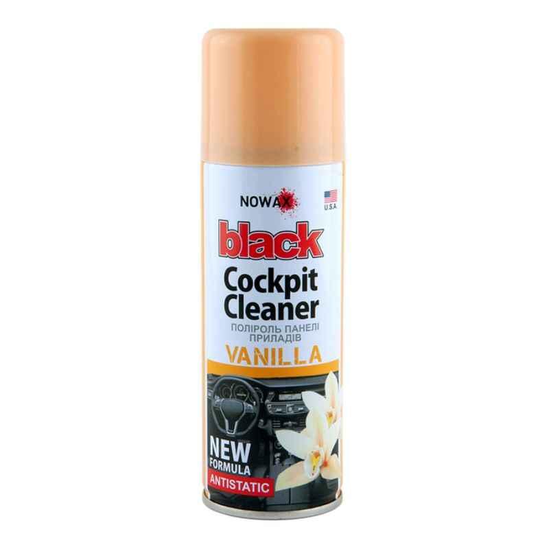 Поліроль для торпеди авто Nowax Black Cockpit Cleaner Vanilla 200 мл (NX00201)