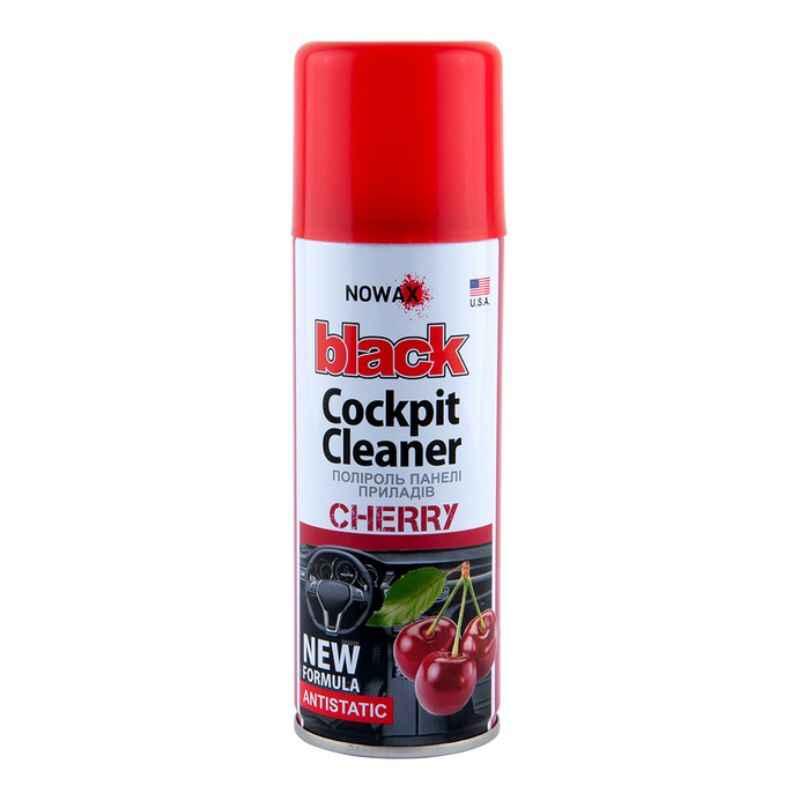 Поліроль для торпеди авто Nowax Black Cockpit Cleaner Вишня 200 мл для пластику (NX00207)
