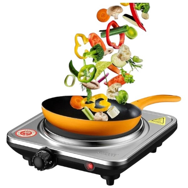 Плита дискова одноконфорочна електрична 1500Вт Sokany SK-5101 Чорна, фото 1