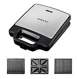 Мультимейкер 3в1 з антипригарним покриттям 1400 Вт Sokany SK-BBQ-852, фото 8