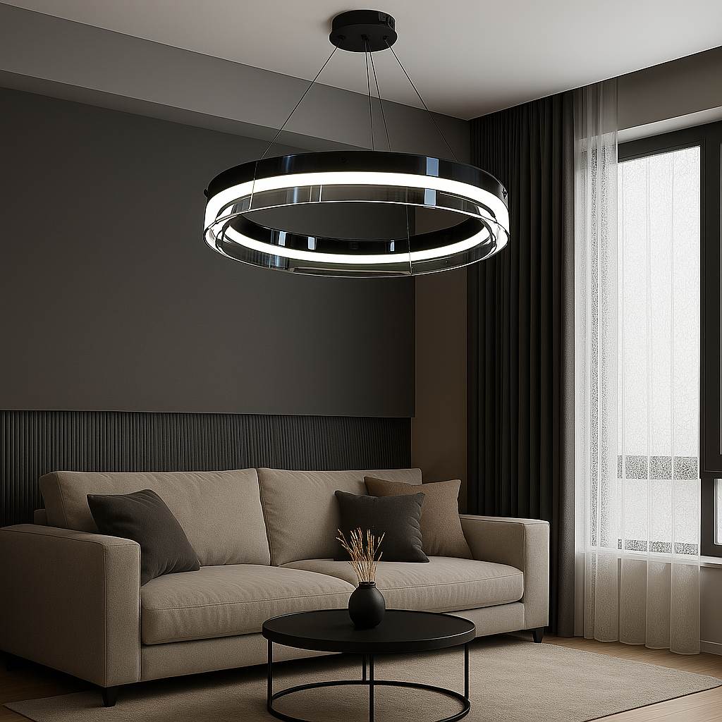 Дизайнерська підвісна Led люстра Nero Profondo (6463/600), фото 1