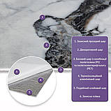 Самоклеюча плитка PET 60х30см для стін, декоративна ПЕТ панель самоклейка під мармур глянцева SW-00002307, фото 3