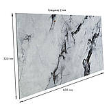 Самоклеюча плитка PET 60х30см для стін, декоративна ПЕТ панель самоклейка під мармур глянцева SW-00002307, фото 2