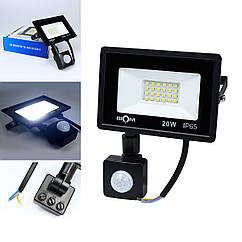 Світлодіодний прожектор BIOM 20W S6-SMD-20-Slim+Sensor 6200 К 220 V IP65
