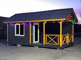 Дерев'яна альтанка-будинок 6 на 3 м,  "Меран"