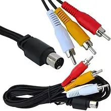 Шнур комп'ютерний TCOM, штекер mini din 9pin — 3 штекер RCA, Ø2.6x7.8 мм, 1.5 м