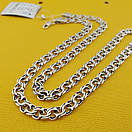 Шикарний срібний ланцюжок. Цепочка бісмарк срібна 70 см, фото 7