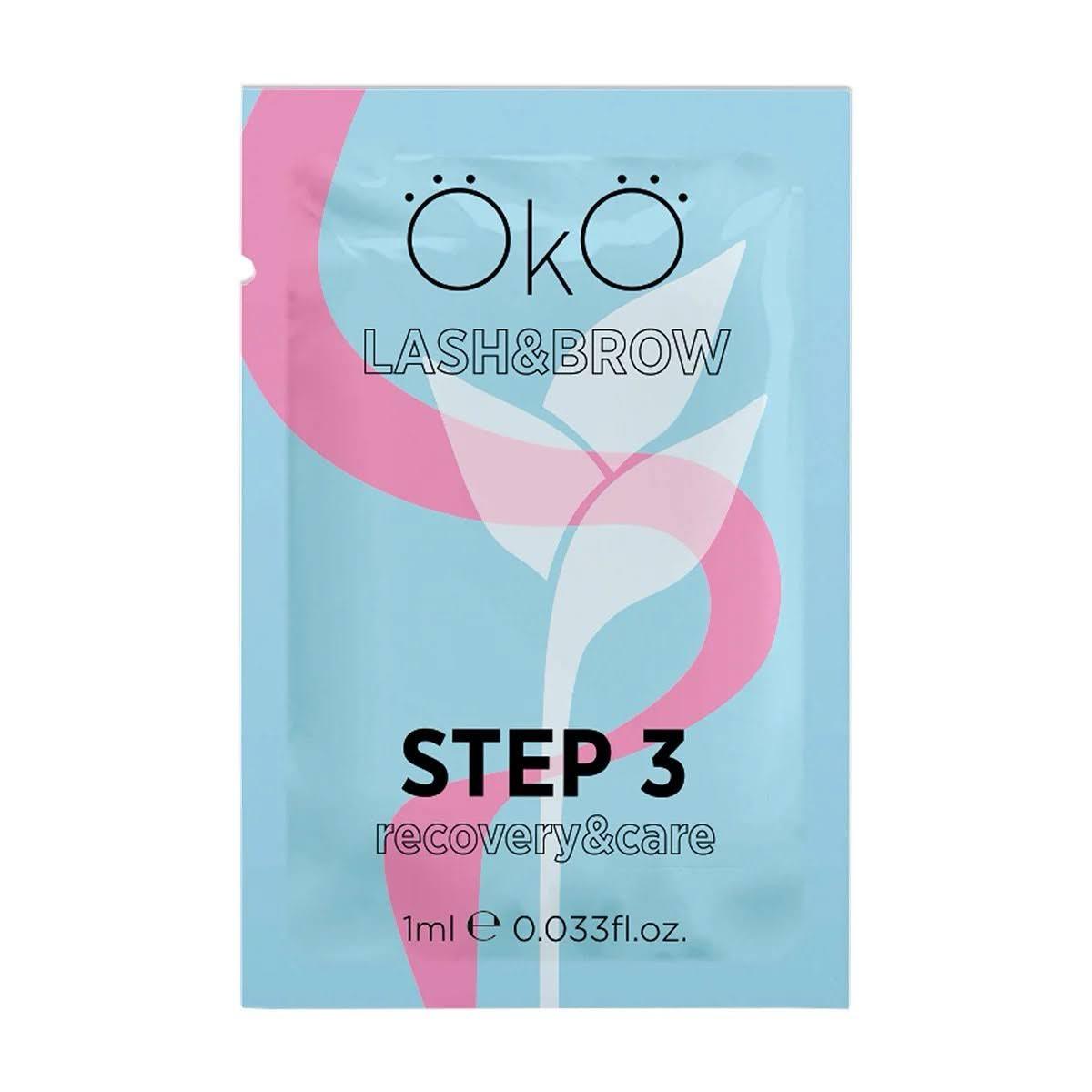 Склад №3 для ламінування брів та вій OKO Step 3 Recovery&Care саше (1мл.), фото 1