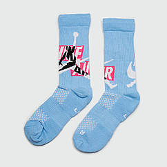 Блакитні високі шкарпетки Джордан Jordan Nike Blue Air Everyday Max спортивні шкарпетки