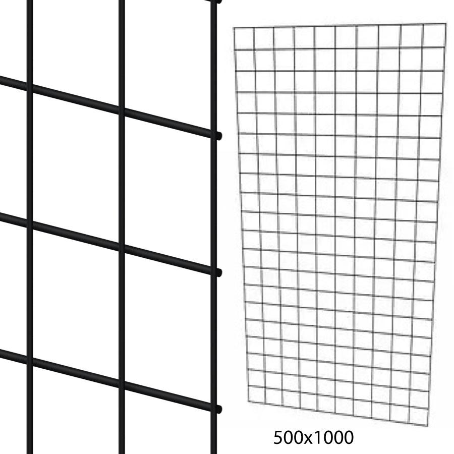 Торгова сітка 50х100 см, осередок 50х50 мм, D 2,5 мм, чорна