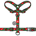 Шлея S 30-50 см анатомічна H-подібна WAUDOG Nylon з QR паспортом, Гранати для собак, фото 2