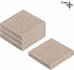 Накладки для захисту підлоги, меблів від подряпин Квадрат Beige 40x40 мм, h = 5 мм (4 в 1)