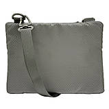 Чоловіча тактична сумка мала, через плече чорна з патч панеллю з вставкою, фото 8