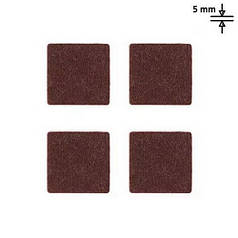 Наклейки накладки на ніжки стільців, столів, диванів Квадрат Coffee 40x40 мм, h = 5 мм (4 в 1)