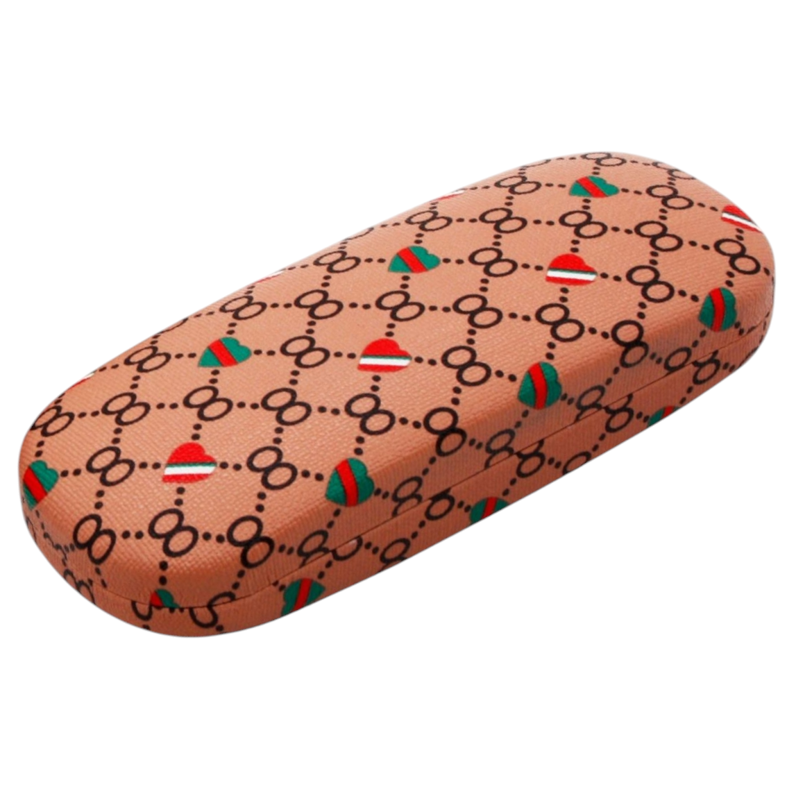 Футляр для окулярів №FT-21-2 метал+ПВХ, малюнок "Серце" кольори в асортименті