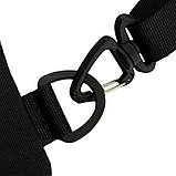 Чоловіча сумка через плече мала, тактична, чорна, з патч панеллю, матеріал Оксфорд, фото 7