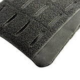 Чоловіча сумка через плече мала, тактична, чорна, з патч панеллю, матеріал Оксфорд, фото 6