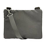 Чоловіча сумка через плече мала, тактична, чорна, з патч панеллю, матеріал Оксфорд, фото 9