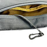 Чоловіча сумка через плече мала, тактична, чорна, з патч панеллю, матеріал Оксфорд, фото 5