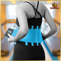 Пояс компресійний для і підтримки спини неопреновий MadMax MFA-277 Slimming belt Black/turquoise розмір L