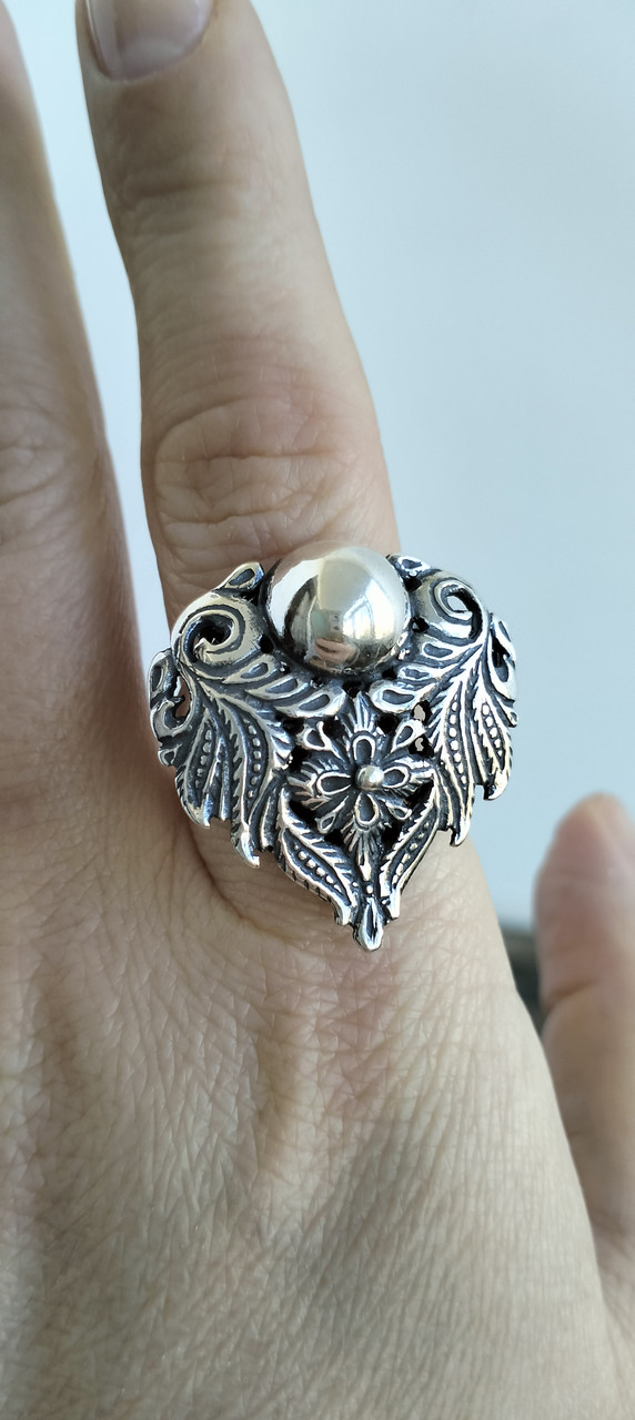 Срібне масивне кільце без каменів від Хартов, фото 1