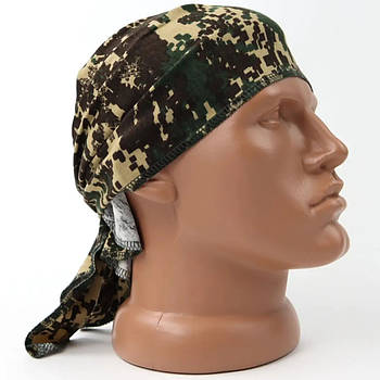 Чоловіча бандана на голову, Хижак-піксель / Тактична бандана літня / Дихаюча бандана / Бандана від сонця