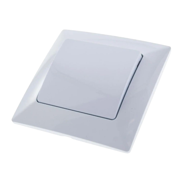 Вимикач Quantum BEATA (1 клав.) білий, Вимикач одноклавішний, Вимикач світла