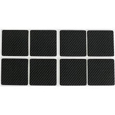 Гумові накладки для захисту підлоги, меблів від подряпин Квадрат 22x22мм, h = 4 мм (8 в 1)