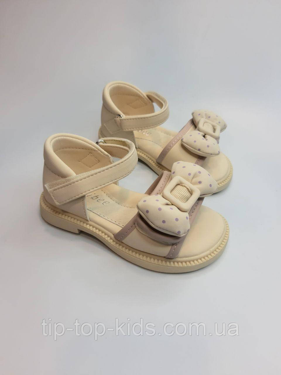 Босоніжки для дівчинки Clibee 162 beige беж р.22-25, фото 1