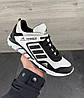 Чоловічі літні кросівки Adidas Terrex White Black Взуття Адідас Терекс білі з чорним сітка текстиль легкі дихаючі весна літо, фото 9