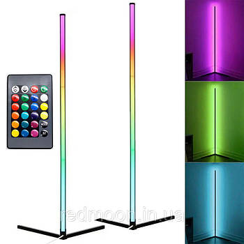 Набір 2шт Підлогова RGB лампа з пультом, 135см / Кутова лампа торшер / Світильник підлоговий / LED лампа
