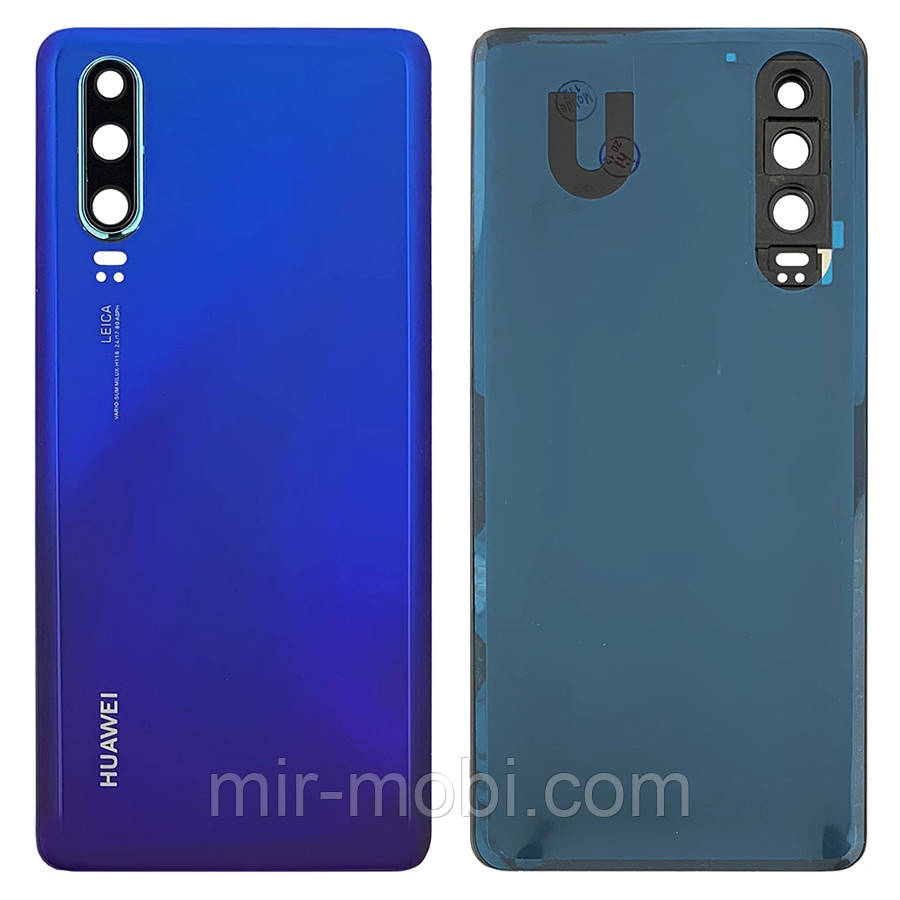 Задня кришка Huawei P30 ELE-L29 (синій оригінал Китай зі склом камери)