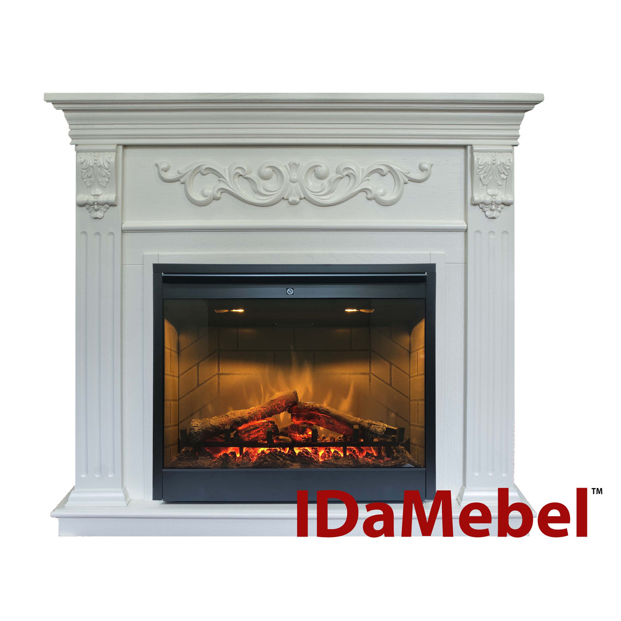 Камінокомплект IDaMebel Marseille DF2608-INT Білий Ясінь