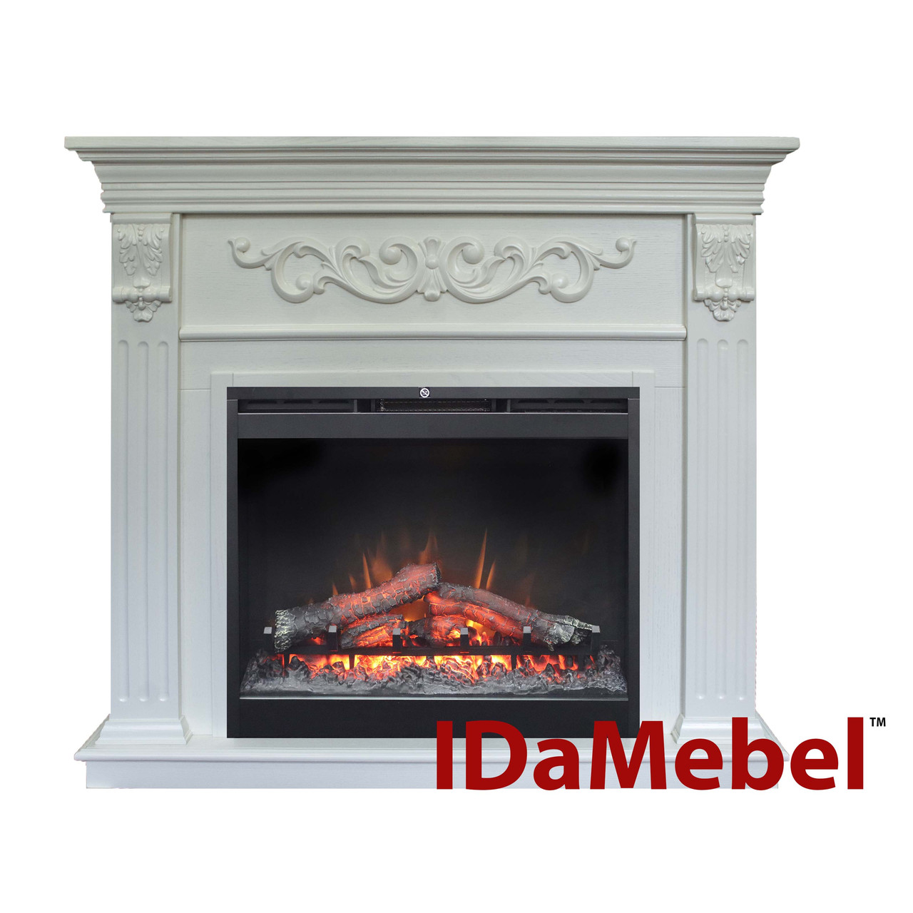 Камінокомплект IDaMebel Marseille DF2624L-INT Білий Ясінь