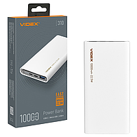 Портативний зарядний пристрій (УМБ) Power bank Videx VPB-310 10000mAh (PD22,5W/QC3.0) білий (28293)