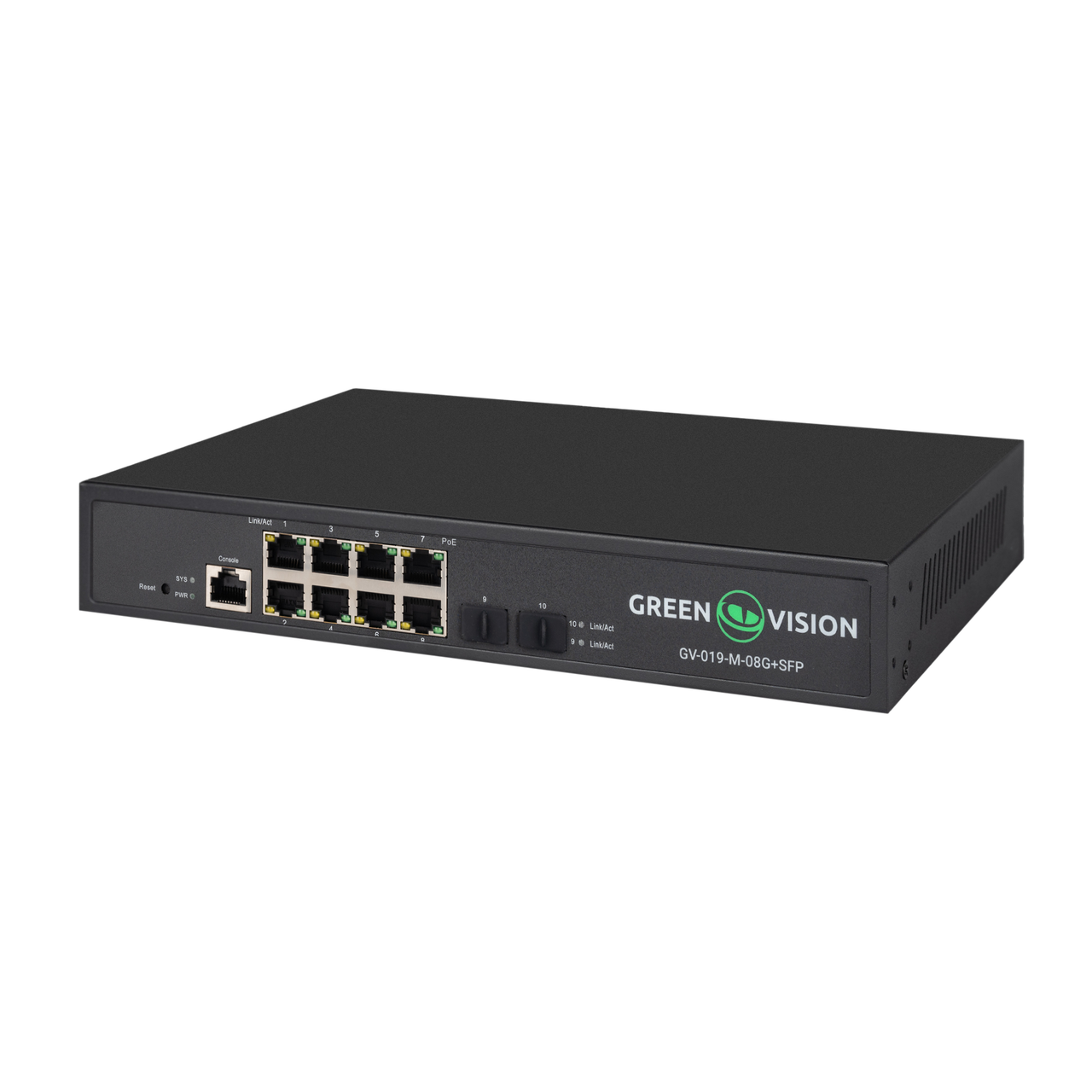 Комутатор мережевий POE GV-019-M-08G+SFP, фото 1