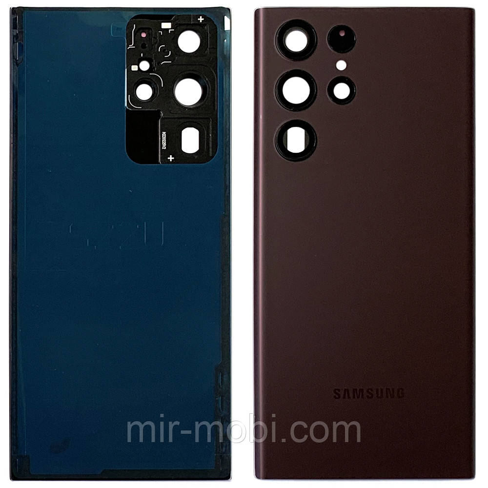 Задня кришка Samsung Galaxy S22 Ultra 5G S908 (червона оригінал Китай зі склом камери)