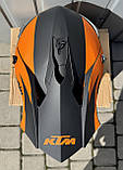 Мотошолом (мотошлем) кросовий ендуро KTM MATT + Окуляри в ПОДАРУНОК, фото 7