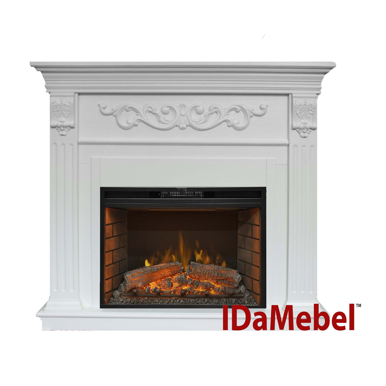 Камінокомплект IDaMebel Marseille Goodfire 26 Білий Ясінь