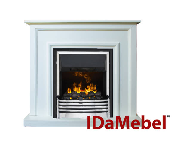 Камінокомплект IDaMebel Adele Білий Flagstaff з паровим каміном, зі справжнім 3D ефектом полумʼя та обігрівом, фото 1
