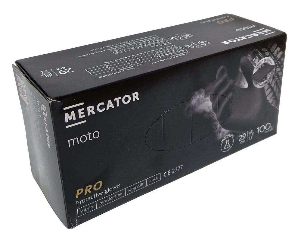 Нітрилові захисні рукавички Mercator Moto L чорні (50 пар)
