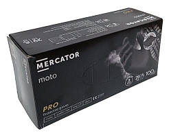 Нітрилові захисні рукавички Mercator Moto L чорні (50 пар)