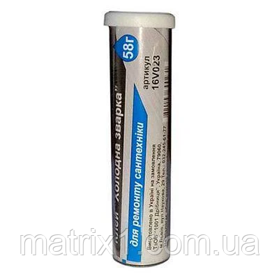 Клей холодне зварювання сантехнічне, 58 г VIROK 16V023