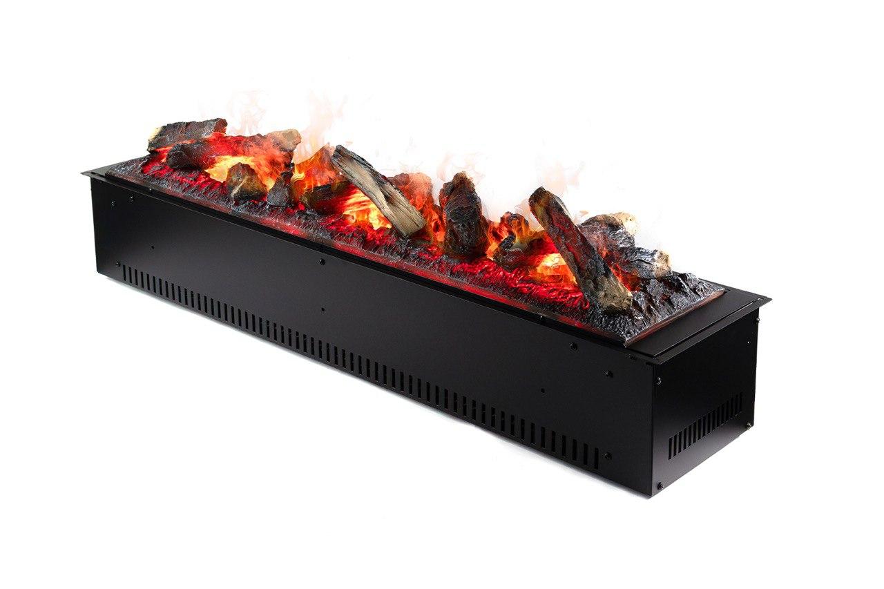 Електрокамін паровий A-Fire Cassette SF100 LOG зі справжнім 3D ефектом полумʼя, звуком та дровами